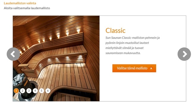 Sauna design programme, Sun Sauna