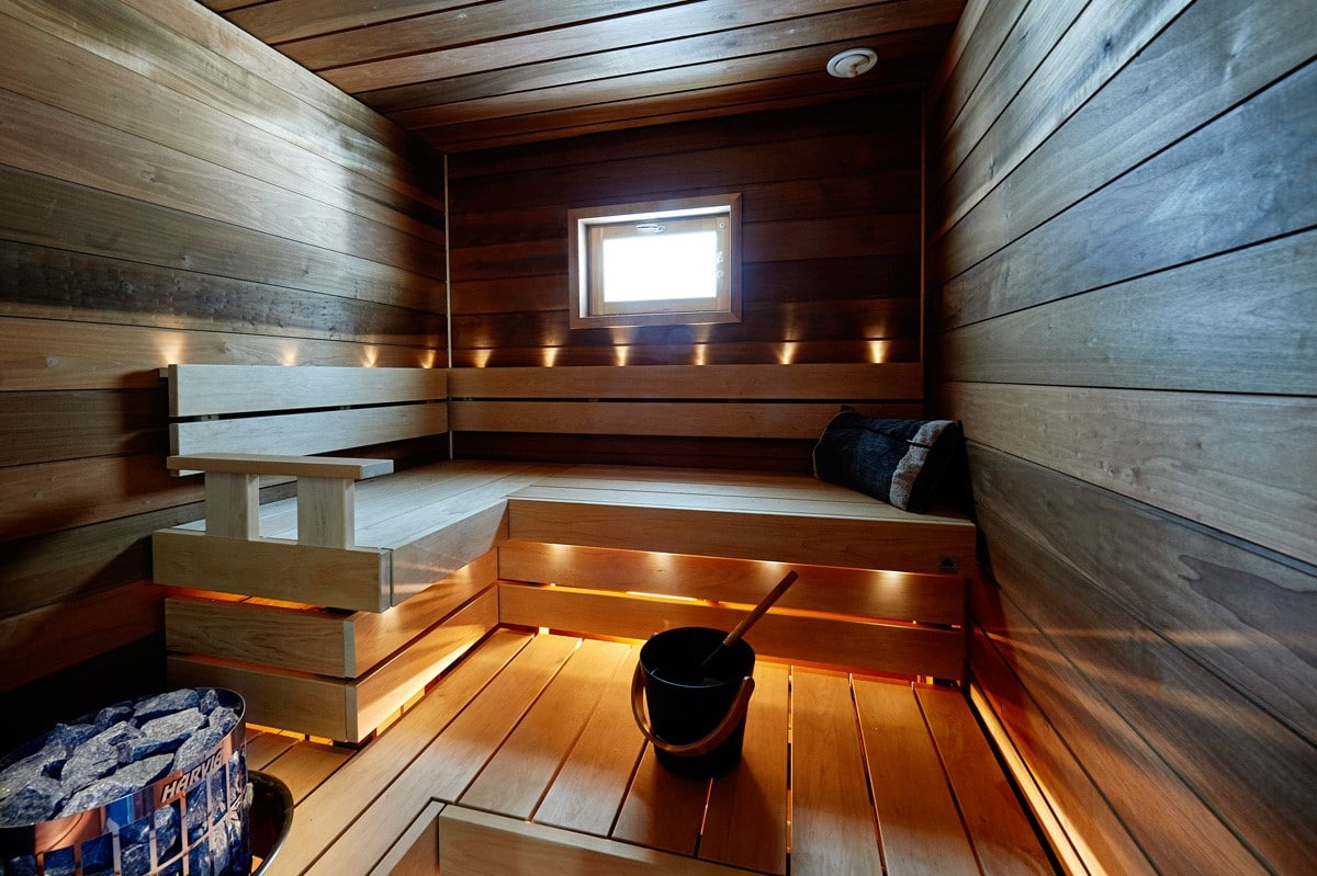 Sun Sauna Relax laude, thermal aspen and magnolia panels