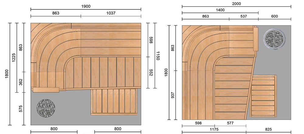 L-shaped ceilings