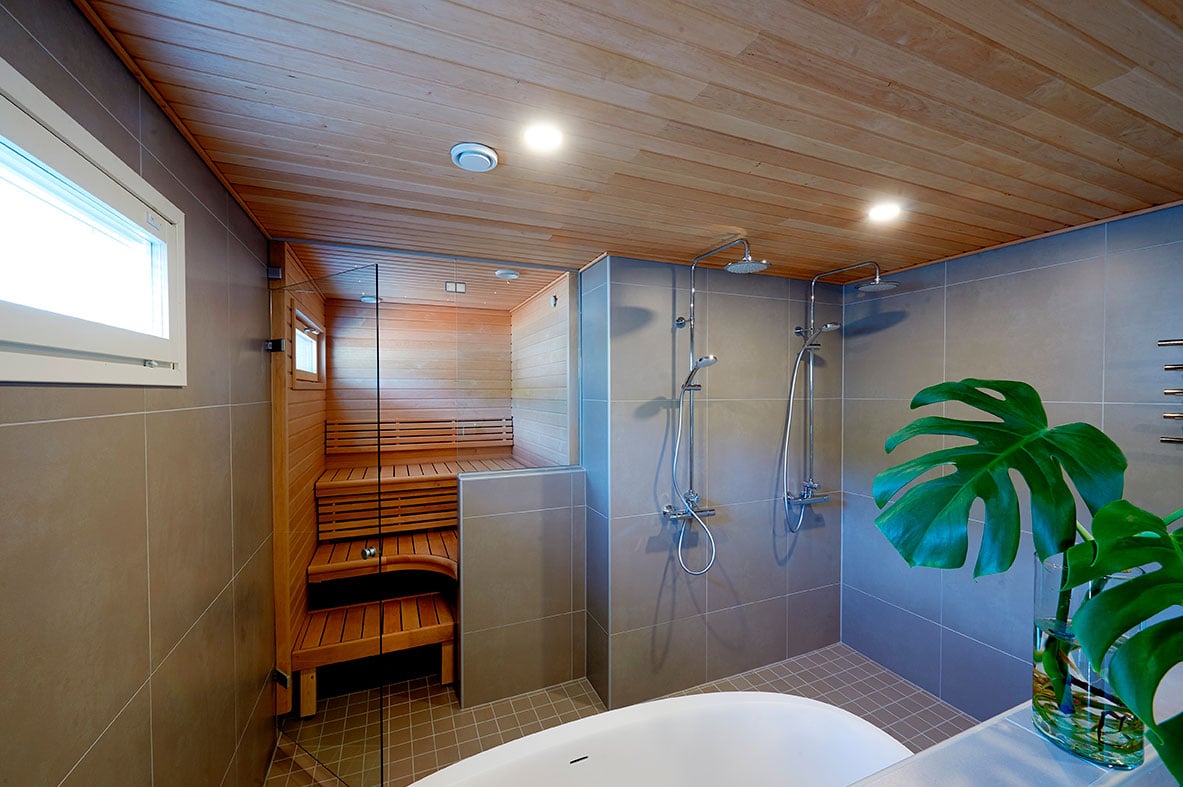 Sun Sauna Classic board package, tarred alder Sun Sauna Classic board package, tarred alder
