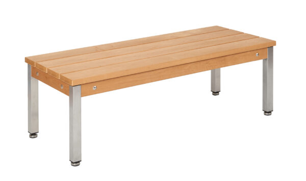 Washroom and changing room bench with RST legs
