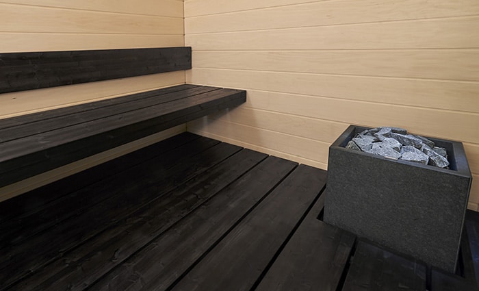SunSauna Log laude, aspen panel