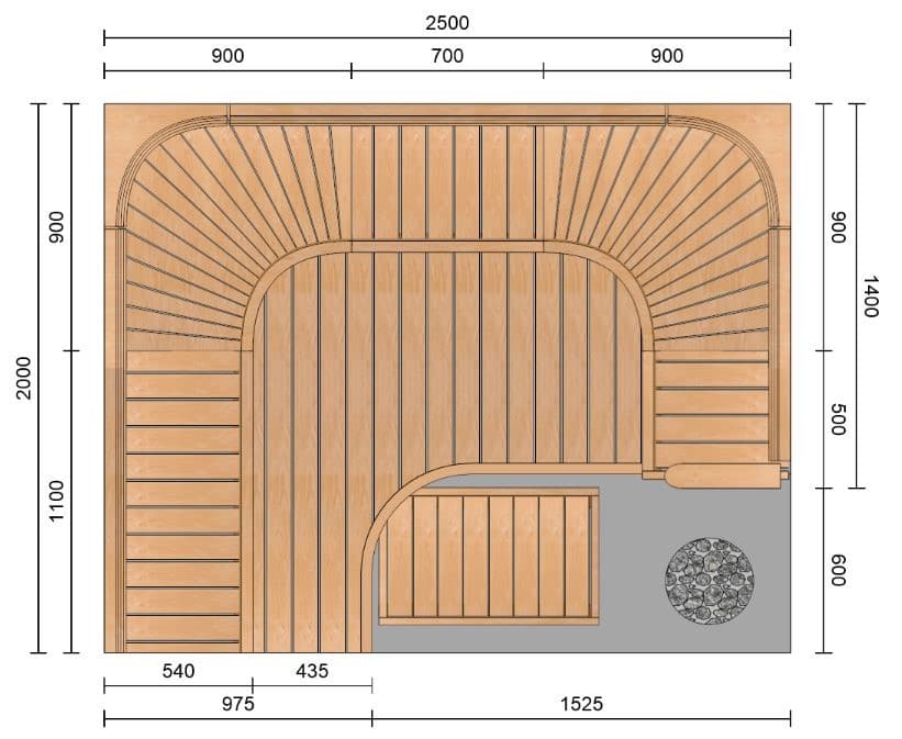 U-shaped ceiling package