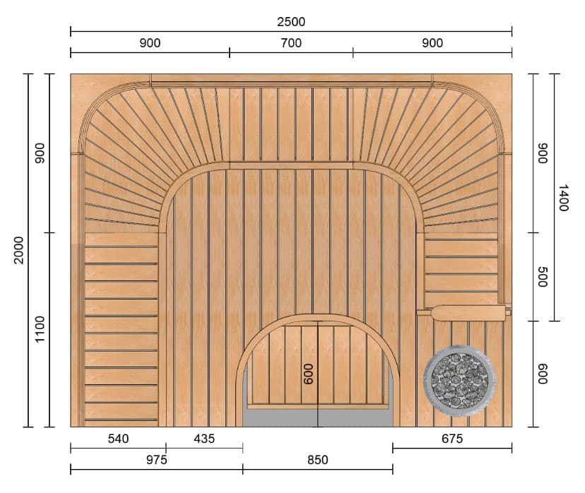 U-shaped ceilings