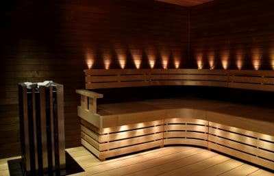 Sun Sauna Wave decking, heat-treated tarred alder