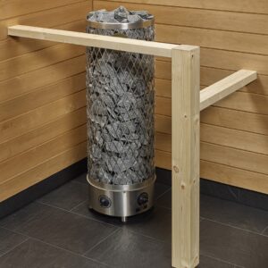 Log handrail, L-shaped