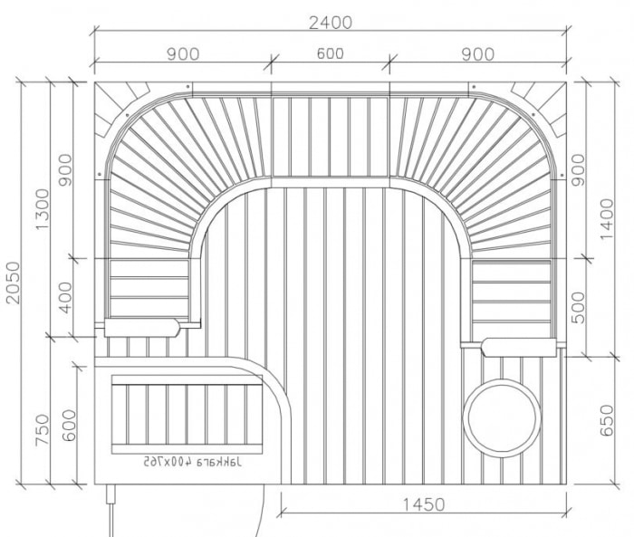 u shaped laude door on the side