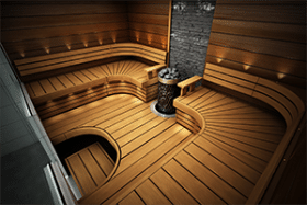 Sun Sauna ceilings, 3D image