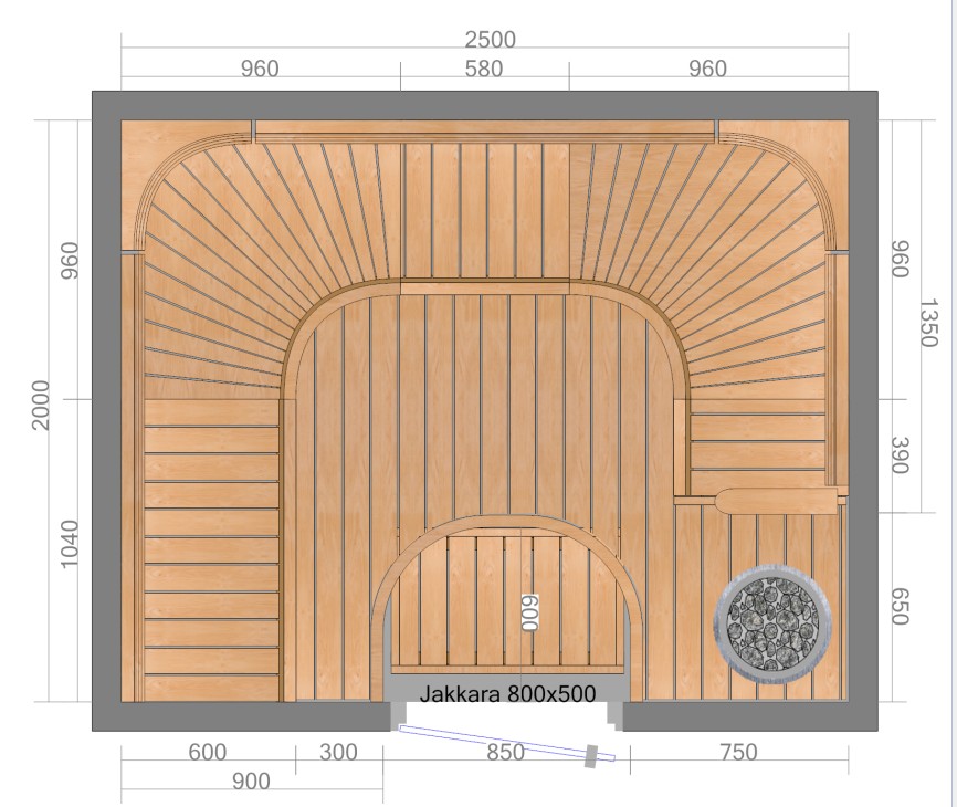 Saunaremontin hinta ja sisältö - Case  3 